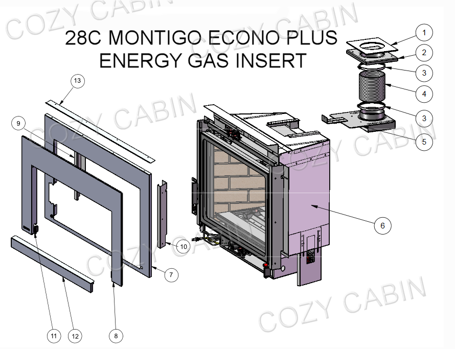 Montigo Econo Plus Energy Gas Insert (28C) #28C